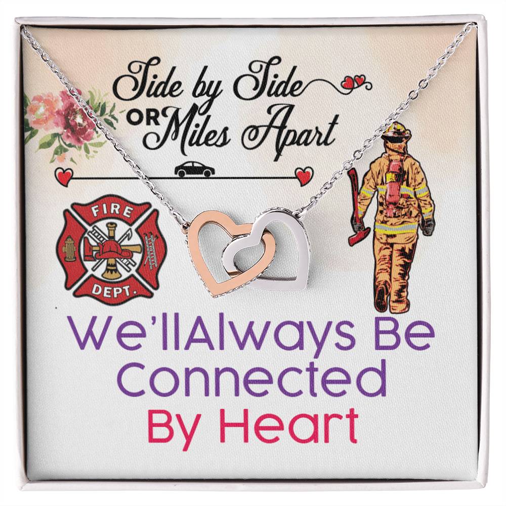 Firefighter&#39;S Girlfriend- Interlocking Heart Necklace Interlocking Hearts Necklace