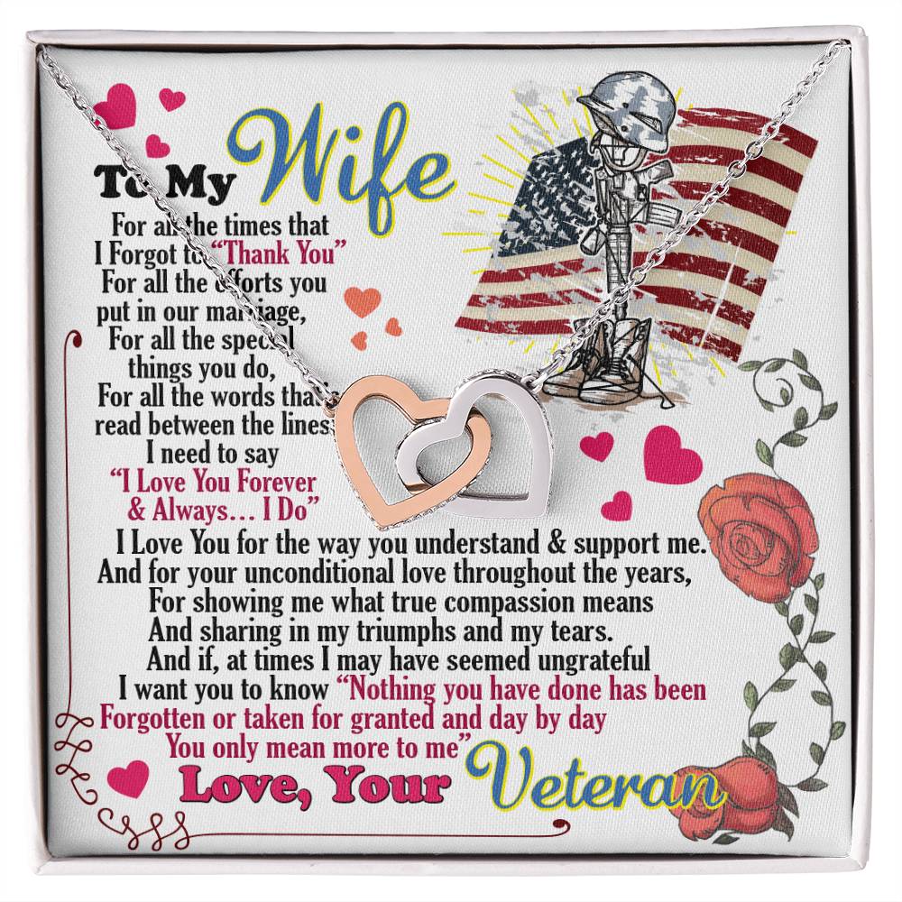 Veteran&#39;S Wife - Interlocking Heart Necklace Interlocking Hearts Necklace