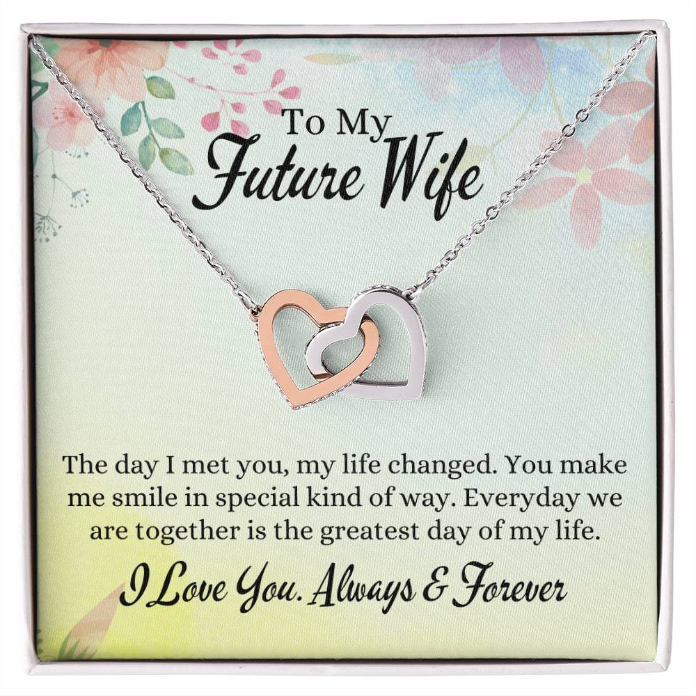 Best Gift For Future Wife Interlocking Hearts Necklace