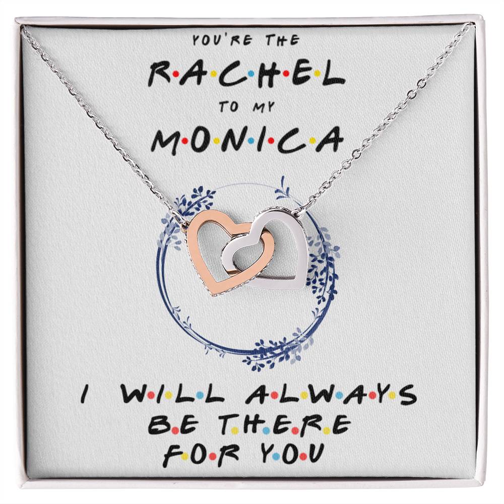 You&#39;Re The Monica To My Phoebe Necklace Gift Bestfriend Birthday Gift Best Friend Gifts Friends Tv Show Necklace Friendship Necklace Interlocking Hearts Necklace