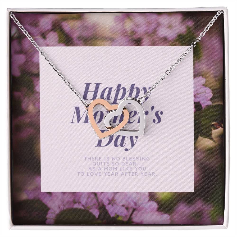 Interlocking Heart Necklace With A Message Card Interlocking Hearts Necklace
