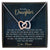 To My Daughter - Unique Heart Bonding Necklace Gift Set Interlocking Hearts Necklace