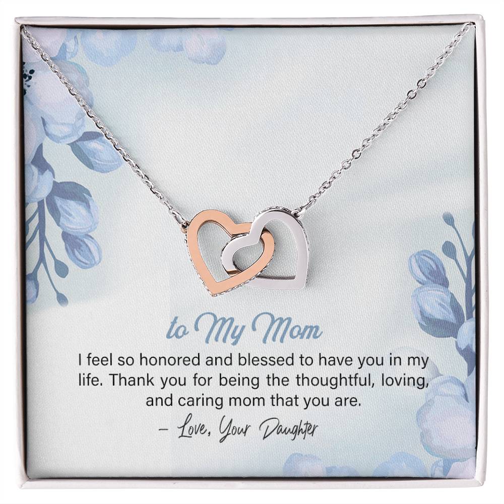 Amazing Gift For Your Mom Interlocking Hearts Necklace