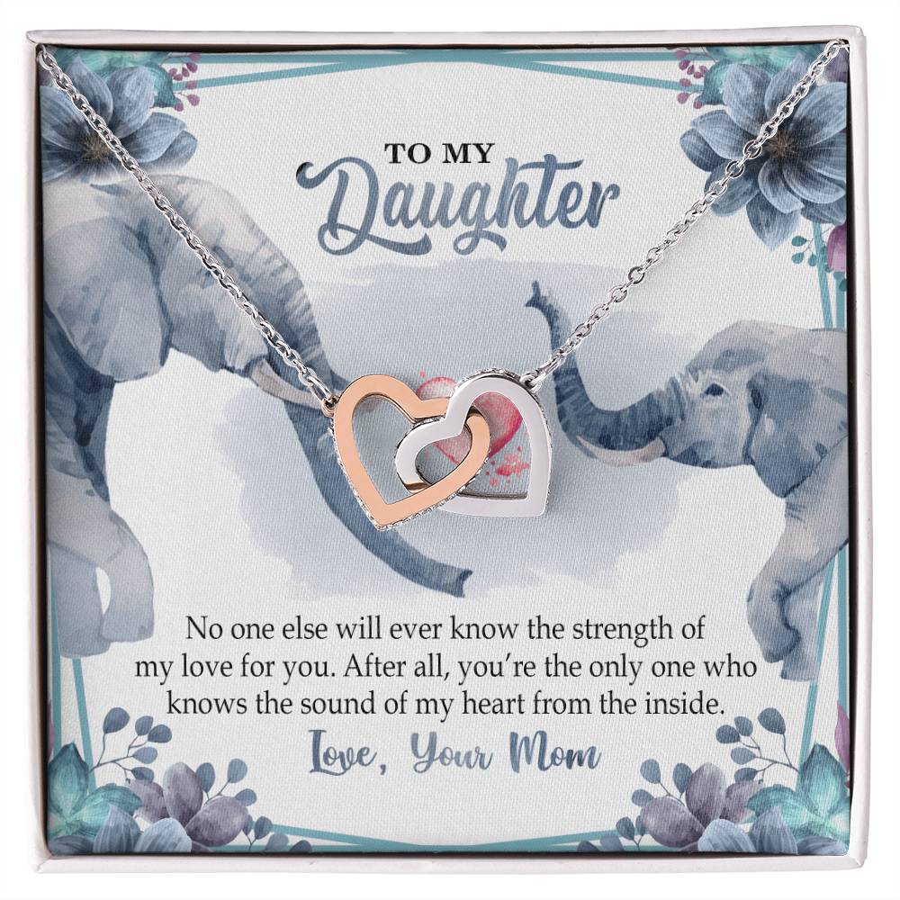 Interlocking Hearts To My Daughter No One Else Will Ever Know Interlocking Hearts Necklace