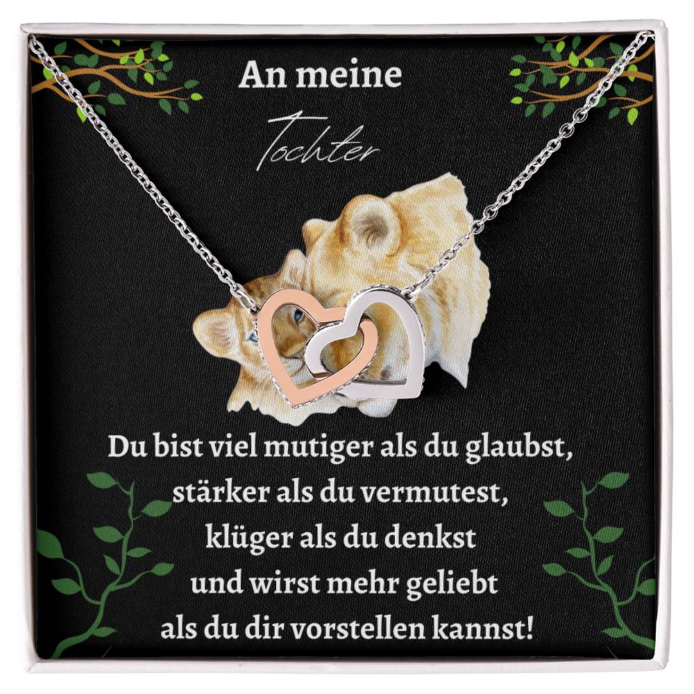 Lion Strenght Tochter Interlocking Hearts Necklace
