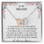 To My Daughter If You'Re Alone I'Ll Be Your Shadow Interlocking Hearts Necklace