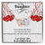 To My Daughter - You Touched My Heart & Soul Interlocking Hearts Necklace