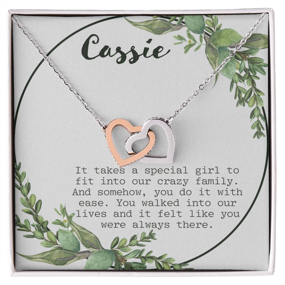 It Takes A Special Girl Interlocking Hearts Necklace