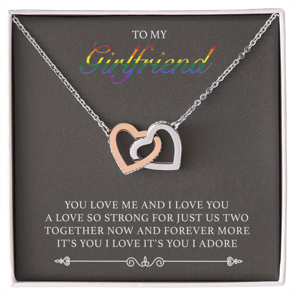 You Love Me And I Love You Interlocking Hearts Necklace