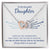 My Beautiful Daughter - Keep Me In Your Heart - Interlocking Heart Necklace Interlocking Hearts Necklace