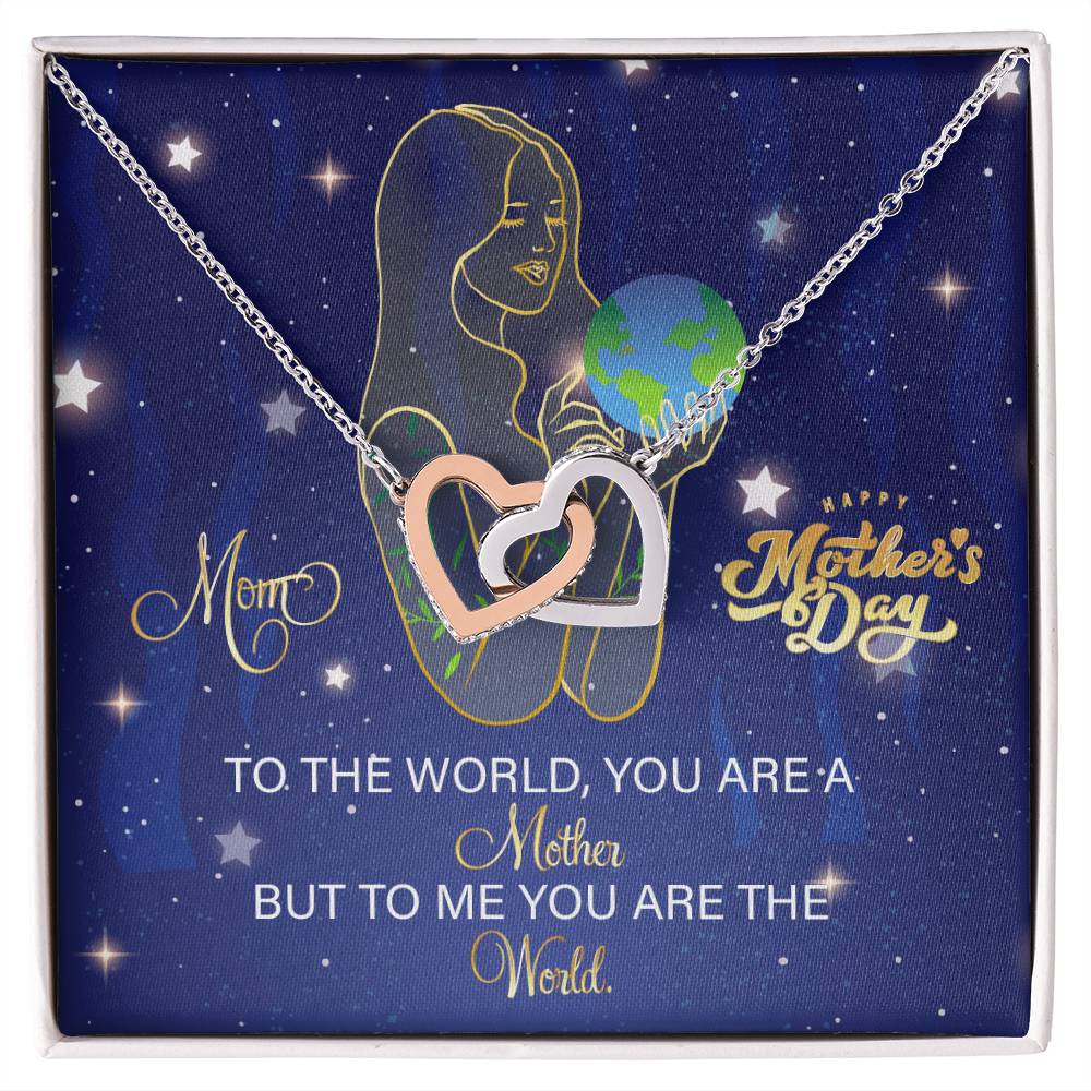 Mother'S Day Necklace Interlocking Hearts Necklace