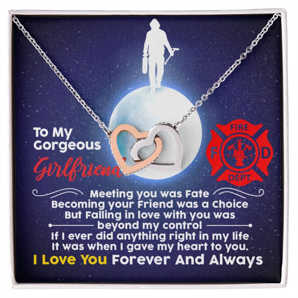 Firefighter&#39;S Girlfriend - Interlocking Heart Necklace Interlocking Hearts Necklace