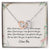 To My Love Interlocking Hearts Necklace Message Card