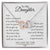 To My Daughter - You Can Do This Interlocking Hearts Necklace
