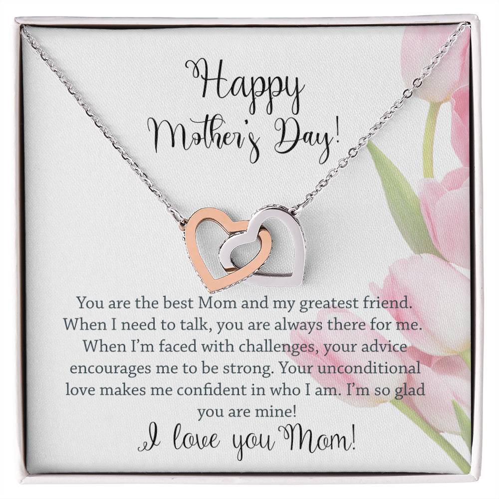You Are The Best Mom - Happy Mother&#39;S Day Necklace Interlocking Hearts Necklace