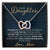 To My Daughter - Unique Heart Bonding Necklace Gift Set Interlocking Hearts Necklace