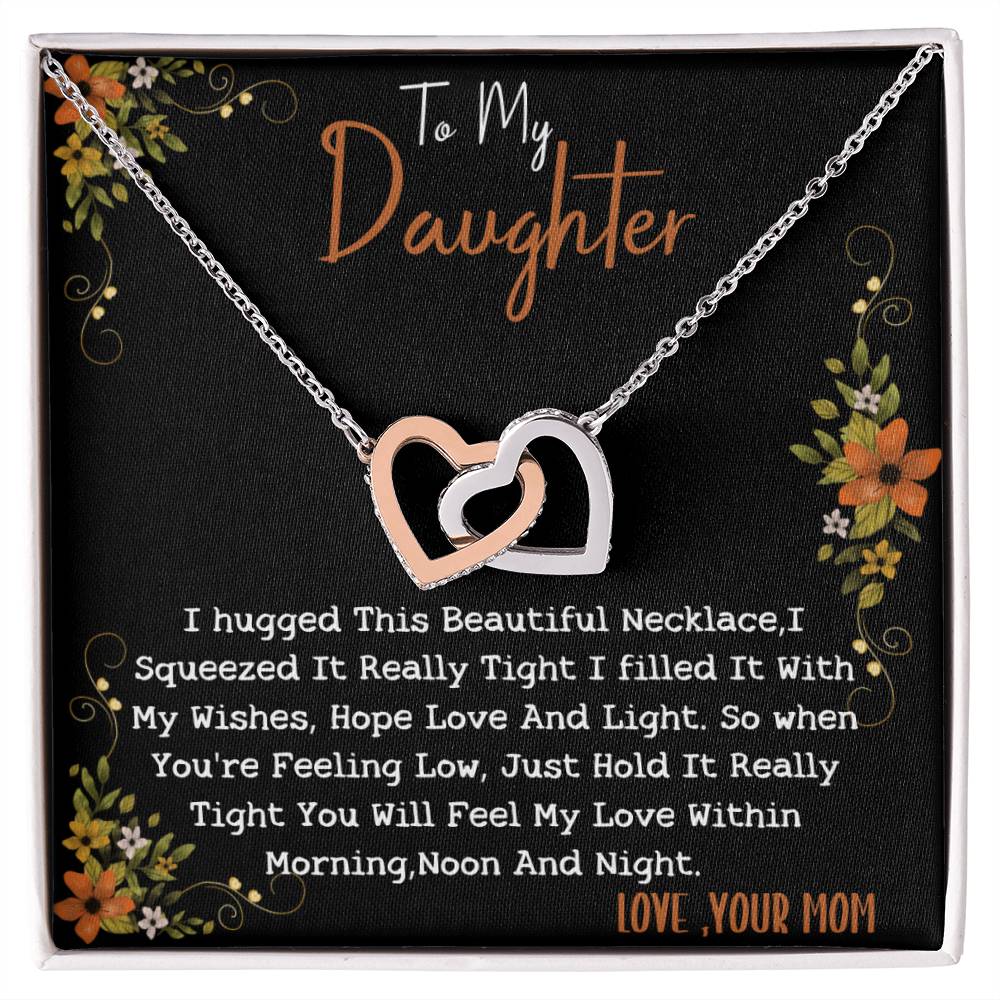 Gift For Daughter Interlocking Hearts Necklace