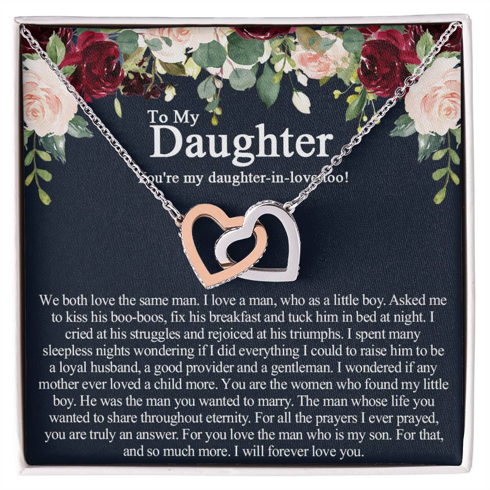 To My Daughter In Law Necklace Unique Daughter In Law Gift From Mother In Law Future Daughter In Law New Daughter In Law Jewelry Interlocking Hearts Necklace