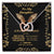 To My Daughter - Interlockinh Heart Necklace. Interlocking Hearts Necklace