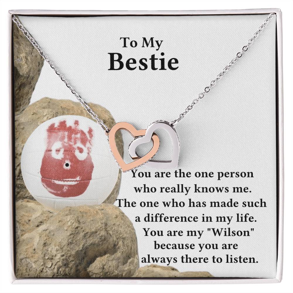 My Bestie My Wilson Interlocking Hearts Necklace