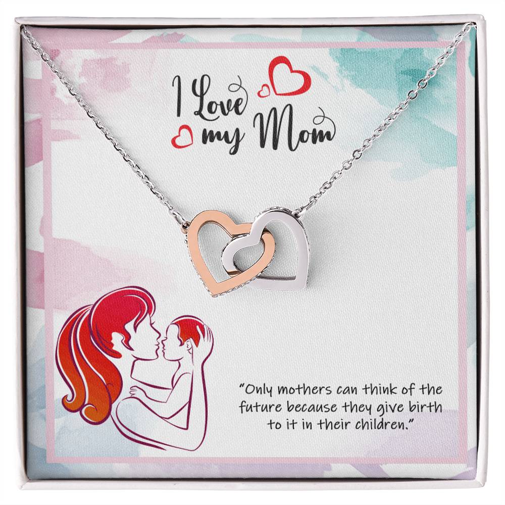 Wishing You Happy Mother&#39;S Day - Necklace Interlocking Hearts Necklace