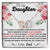 To My Daughter - My Love Is Forever Dad - Necklace Interlocking Hearts Necklace