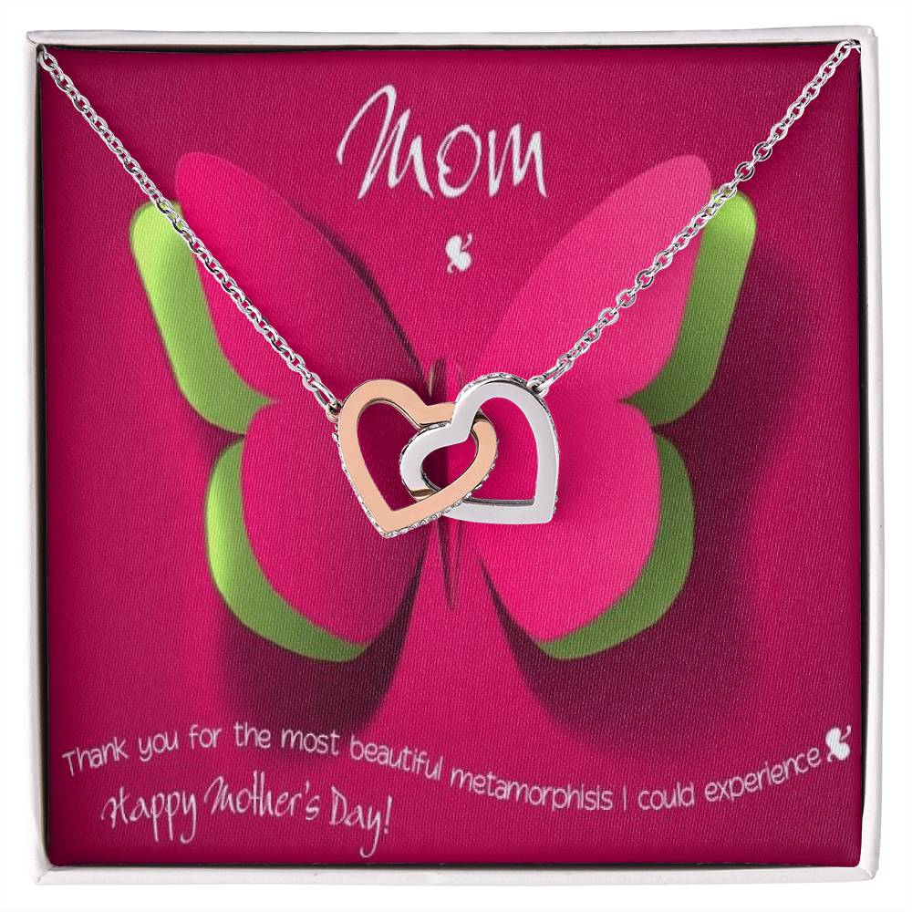 To My Mom Interlocking Hearts Necklace