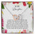To My Daughter I Close My Eyes For A Moment - Floral Interlocking Hearts Necklace