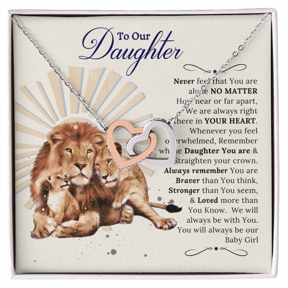 In Your Heart Necklace Gift For Daughter Interlocking Hearts Necklace