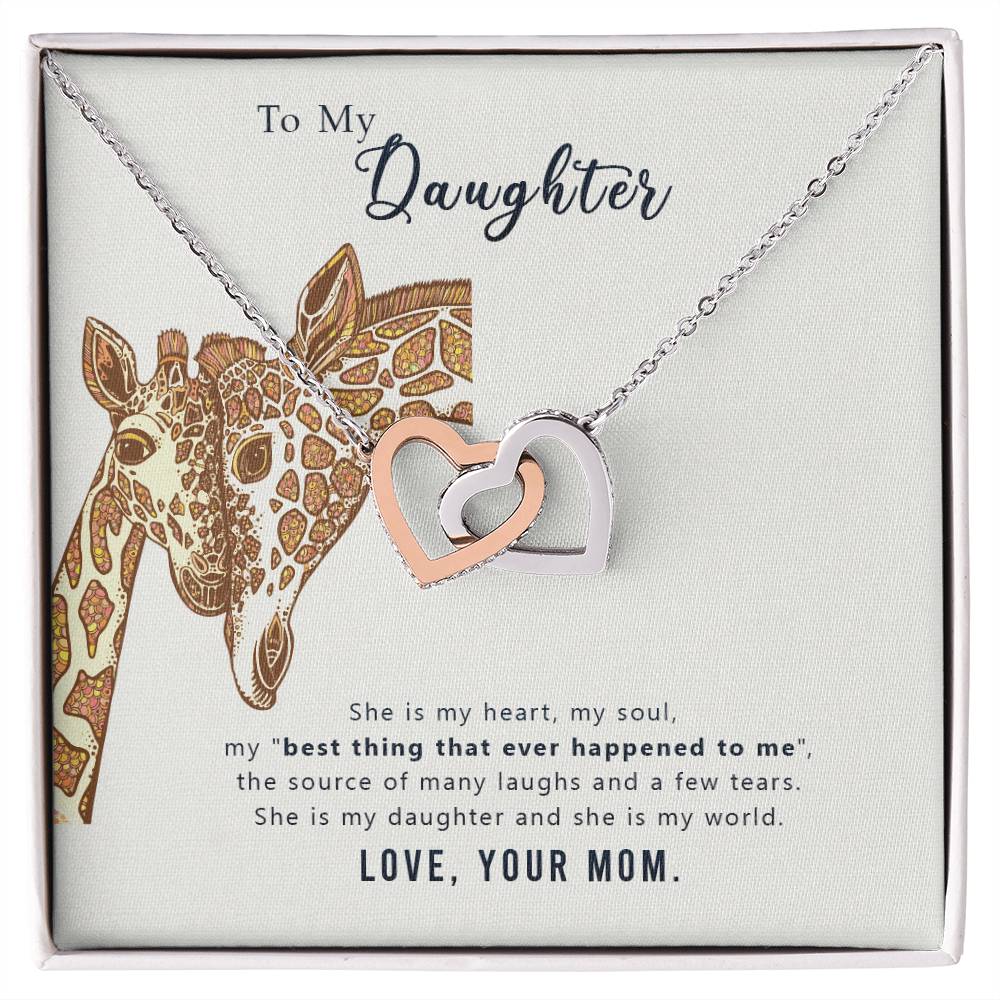 Gift For Daughter From Mom Daughter Mother Necklace Interlocking Hearts Necklace