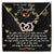 Connected By Our Hearts - To My Daughter Joined Hearts Necklace Interlocking Hearts Necklace