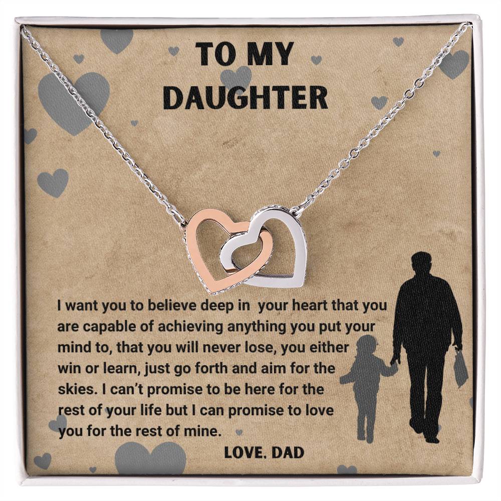 To My Daughter 🎁 Interlocking Hearts Necklace
