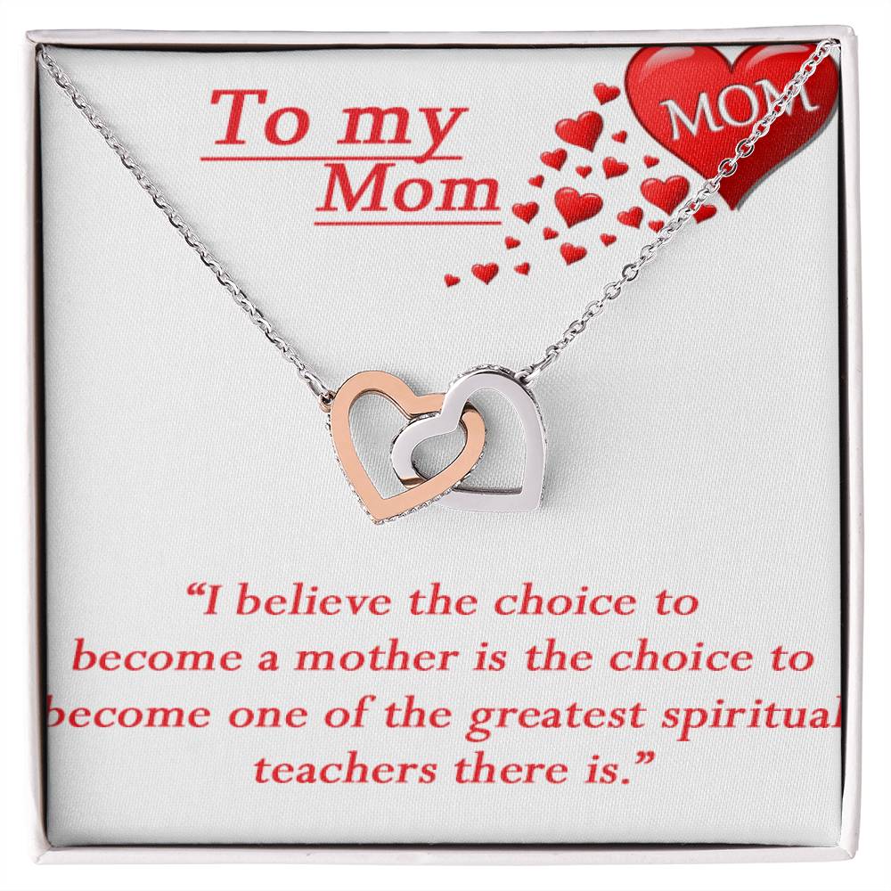 To My Mom I Will Always Be There Dragonfly Necklace Gift For Mom From Son Birthday Mother'S Day Christmas Present Interlocking Hearts Necklace