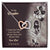 To My Daughter From Dad Interlocking Hearts Necklace