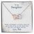To My Daughter Interlocking Hearts Necklace Message Card