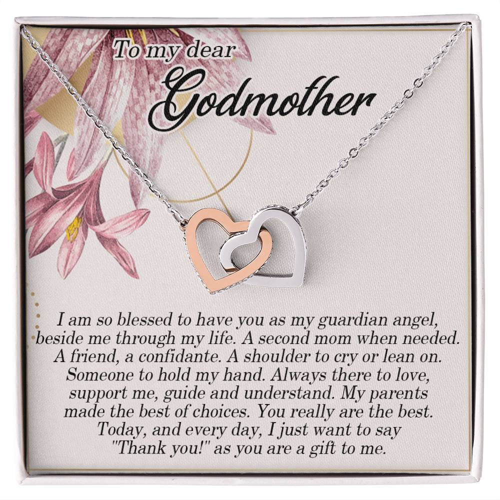 My Godmother Necklace Giftnecklace Gift For Godmothergodmother Interlocking Hearts Necklace Godmother Wedding Giftgodmother Of The Bride