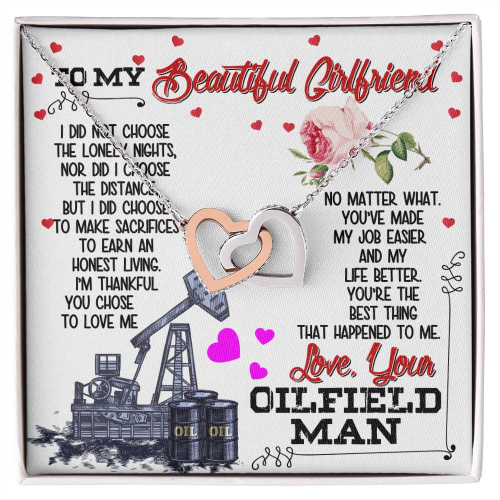 Oilfield Man'S Girlfriend - Interlocking Heart Necklace Interlocking Hearts Necklace