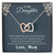 Gift For Daughter From Mother - Never Forget That I Love You - My Daughter My Love Interlocking Hearts Necklace