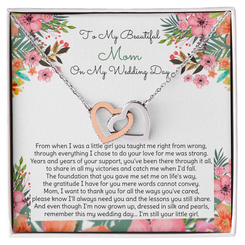 Mother Of The Bride Gift From Daughter Interlocking Hearts Necklace