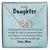 To My Daughter - Forever My Baby Girl Interlocking Hearts Necklace