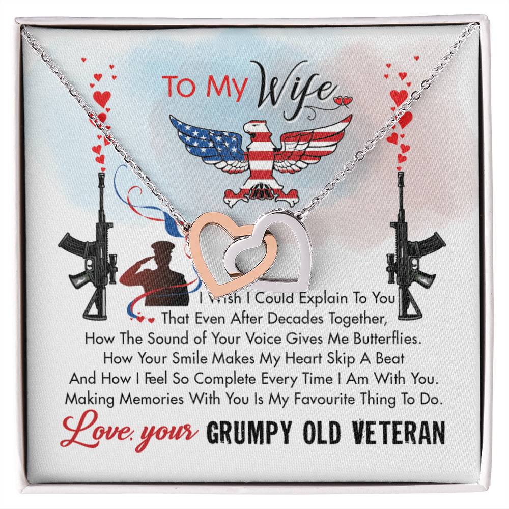 Veteran&#39;S Wife - Interlocking Heart Necklace Interlocking Hearts Necklace