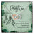 To My Daughter Holding Onto You. Artisan Zirconia Necklace Interlocking Hearts Necklace