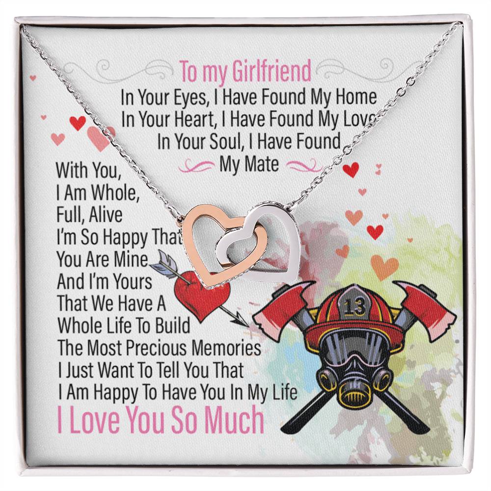 Firefighter&#39;S Girlfriend - Interlocking Heart Necklace Interlocking Hearts Necklace