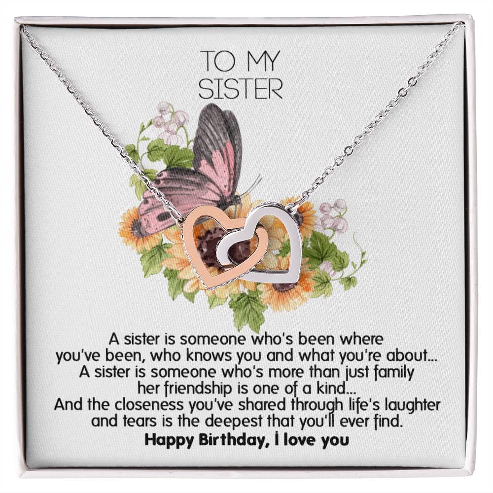 Give This Unique Necklace For Your Sister'S Birthday ! Interlocking Hearts Necklace