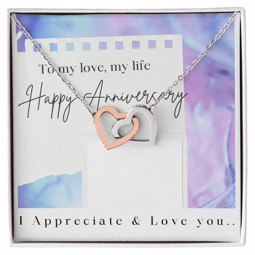 Appreciation Gift Interlocking Hearts Necklace