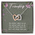 Friendship Interlocking Hearts Necklace Message Card
