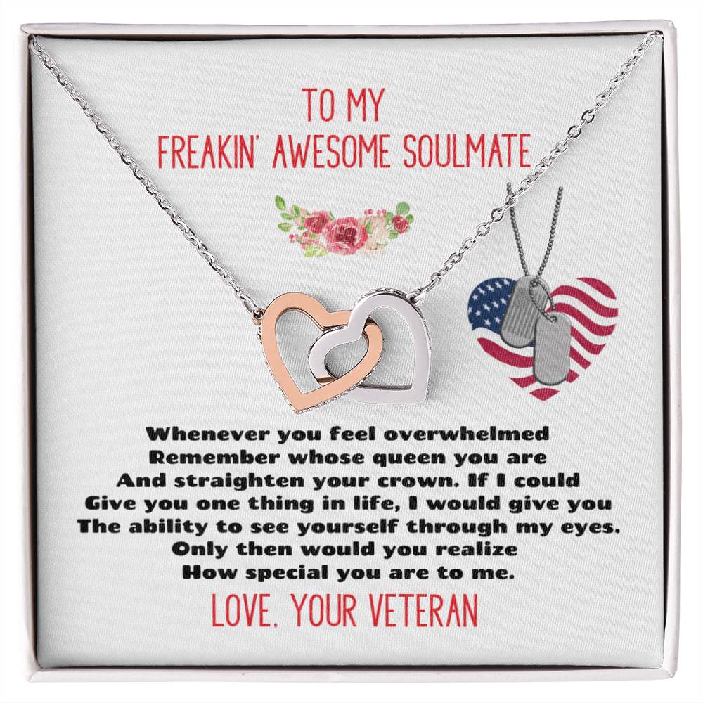 Veteran&#39;S Wife - Interlocking Heart Necklace Interlocking Hearts Necklace