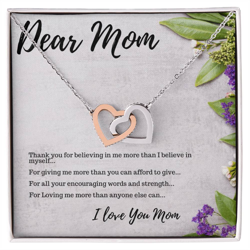 Gift For Mom - Mother&#39;S Day Gift - Birthday Gift - Interlocking Hearts Symbolize Never-Ending Love Interlocking Hearts Necklace