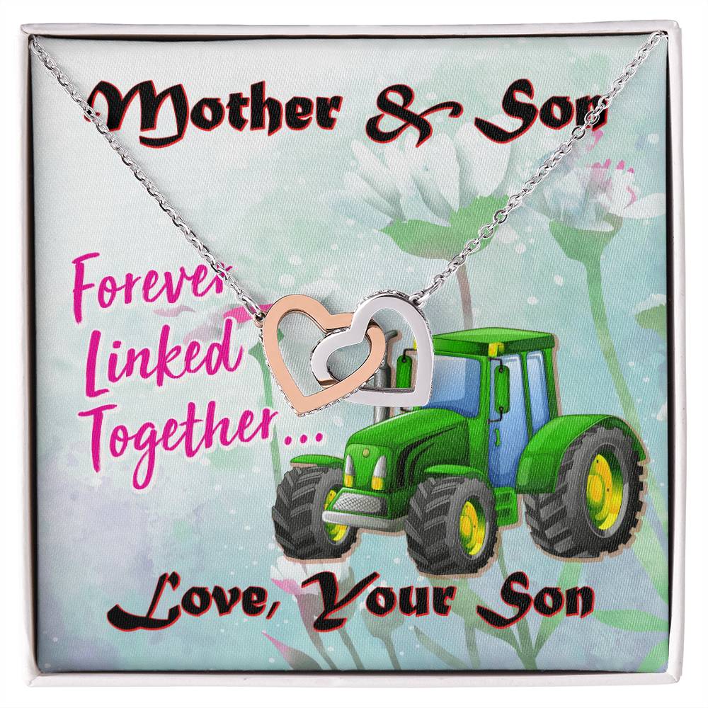 Gift For Mom- Interlocking Heart Necklace Interlocking Hearts Necklace