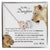 To My Daughter - I Believe In You - Necklace. Embellished With Cubic Zirconia Stones. Interlocking Hearts Necklace